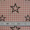 8,90 EUR/m Stoff Baumwolle - Sterne schwarz auf altrosa - weiß Karo Ökotex Bild 9