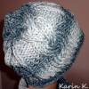 Mütze für Sie & Ihn in der Größe S/Schilfgrau im Farbverlauf, gestrickt im Zopfmuster aus 100% Bio- Baumwolle von Lana Grossa Bild 2