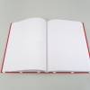 Notizbuch, DIN A5, Hardcover, Kladde, rot weiße Punkte, handgefertigt Bild 4