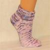 handgestrickte Socken, Kurzsocken, Sneakers in Gr. 40/41, Damensocken in flieder, rosa und natur, Einzelpaar Bild 5