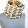 Gestrickter Loop-Schal für Frauen, Schlauchschal beige grau, Kurzschal aus Mohair, Halssocke, Schlupfschal, Kragenschal Bild 7