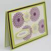 Dankeskarte "Medaillons" in limettengrün und violett Bild 2