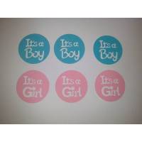 Buttons - Its a Girl - Its a Boy - Rosa/Hellblau Bild 1