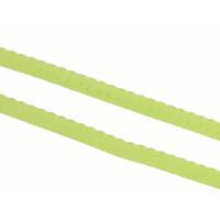 elastisches Einfassband mit bestickter Wellenkante in limetten grün Bild 1
