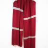 Langer Schal aus feiner Merino-Bouclé in Rot mit Seiden-Streifen, gestrickte Stola Wolle, kuschelweiches Tuch Bild 8