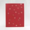 Notizbuch, groß 27 x 21 cm, hell-rot, silber gold Kreise geprägt, 333 Blatt Recyclingpapier blanko, Hardcover Bild 3