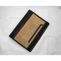 Edle Schreibmappe DIN A4, aus Wollfilz und Korkstoff, mit Reißverschluss vorne, incl. Schreibblock, von Dieda Bild 1