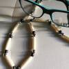 Brillenkette / Brillenband, Brillenhalter im indianischem Stil, (BRI 006 Onyx) Bild 1