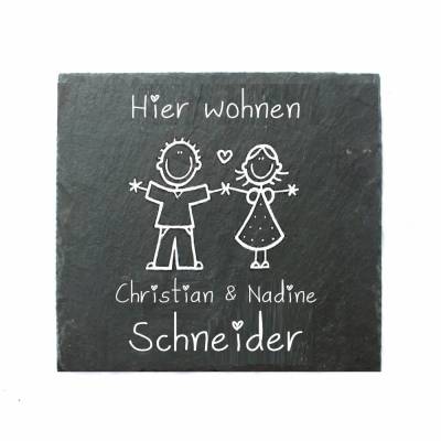 dekoratives Schieferschild für Paare, originelles Paargeschenk, individuelles Einzugsgeschenk oder Valentinstagsgeschenk