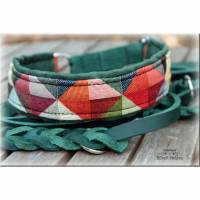 Halsband GEOMETRIE mit Zugstopp für deinen Hund, Hundehalsband Martingale in verschiedene Farben Bild 1