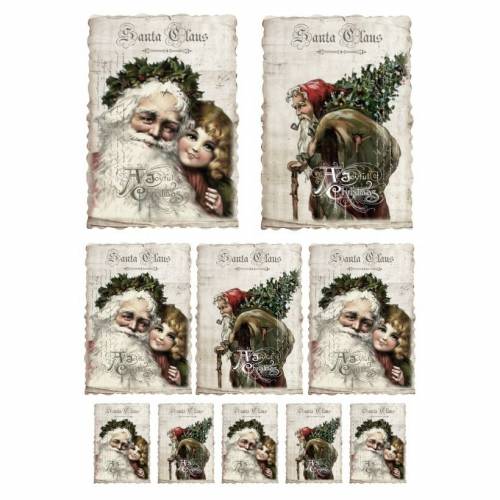Stanzteile-Kartenaufleger-Scrapbooking-Basteln-Vintage-Weihnachten-Engel-40023 