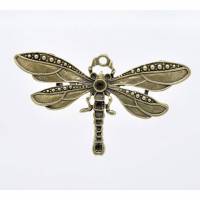5x XXL Anhänger , Libelle, Libellen, bronze, Vintage-Stil, XL, charm, charms ,  13109 Bild 1