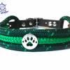 Hundehalsband verstellbar grün 40-45 cm, andere Längen möglich Bild 2