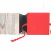 Leporello, Faltbuch, Fotoalbum, quadratisch, rot, schwarz innen, 10 Flächen, 16 x 16 cm Bild 2