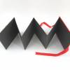 Leporello, Faltbuch, Fotoalbum, quadratisch, rot, schwarz innen, 10 Flächen, 16 x 16 cm Bild 3