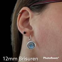 Ohrringe Cabochonschmuck verschiedene Fassungen Anker blau Bild 8