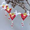 2 Christbaumschmuck-Hühner *crazy Christmas-Chicken* Weihnachtsdeko, Stoffhühner für Weihnachten Bild 5