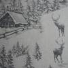 13,10 EUR/m Dekostoff Canvas Winterlandschaft auf hellbeige Landhausstil Bild 2