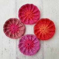 Abschminkpads - 4 Stück - rosa - orange - nachhaltig Bild 1