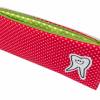 Mäppchen Zahn Zahntäschchen Punkte pink rosa grün weiß handmade Bild 3