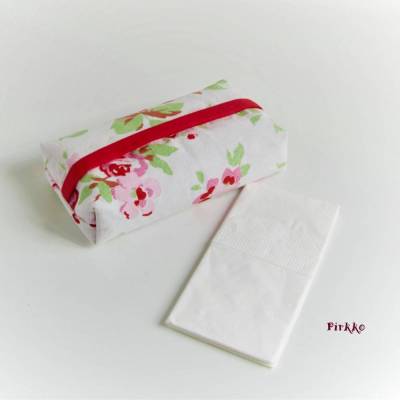 Taschentuchtasche Rosenrot
