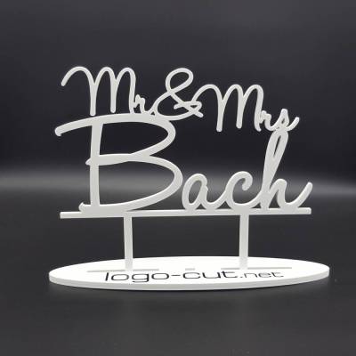 Cake Topper Hochzeit personalisiert – Individueller Kuchenstecker aus lebensmittelechtem Kunststoff