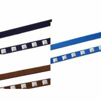 1 Meter Band, Schmuckband, Velvet, Armband, Gürtel, hellblau, dunkelblau, braun Bild 1