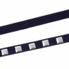1 Meter Band, Schmuckband, Velvet, Armband, Gürtel, hellblau, dunkelblau, braun Bild 5