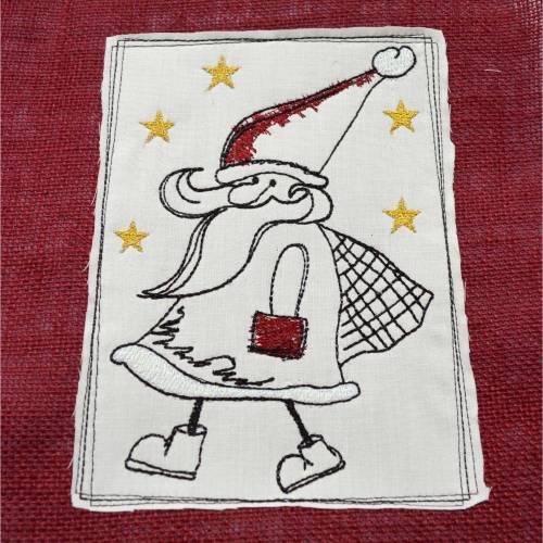 Stickdatei Nikolaus Redwork verschiedene Größen SET