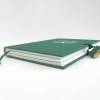 Tagebuch, Siebdruck Schnee-Fuchs, grün, DIN A5, mit Schloss abschließbar Bild 4