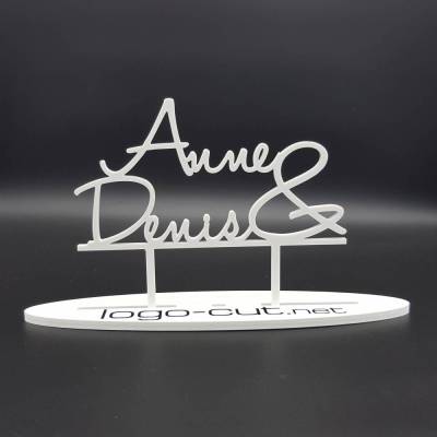 Personalisierter Cake Topper Hochzeit – Viele Farben & Varianten, lebensmittelecht