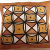 Kissenbezug Afrika, handgewebtes Baumwolltuch, traditionelle Muster, warme Brauntöne, ca. 60x60 cm Bild 2
