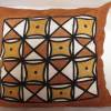 Kissenbezug Afrika, handgewebtes Baumwolltuch, traditionelle Muster, warme Brauntöne, ca. 60x60 cm Bild 4