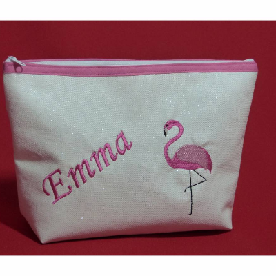 Kosmetiktasche mit Flamingo