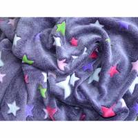 Stoff Fleece mit Sternen, Wellnessfleece Bild 1