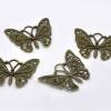 10 Anhänger, Schmetterling, Schmetterlinge, bronze, Vintage-Stil, charm, XXL, charms,  12693 Bild 2
