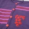 Gestrickte Weste für kleine Mädchen Größe 92/98 aus Wolle (Merino)  in Beerenfarben Bild 2
