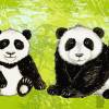 ECO Wandbordüre XXL: Pandabären - nach Aquarellart - 23 cm Höhe Bild 7