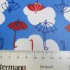 Leichter Regenjacken Stoff ,Regencape,  Regenschirme,Wolken, himmelblau (1m/14,-€) Bild 2