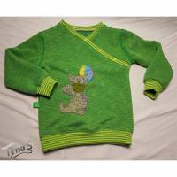 Sweatshirt in Gr. 86/92 mit Drachenstickerei in grün Bild 1