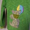 Sweatshirt in Gr. 86/92 mit Drachenstickerei in grün Bild 3