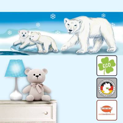 Wandaufkleber Kleiner Bär - Repositionierbare Kinderzimmer Deko 92x30 Cm