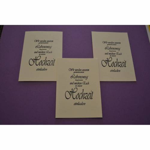 Einladungskarten-Set zur Hochzeit mit Umschlag