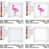 Topflappen ITH Flamingo 4er Set für 20x30/ 20x20/ 20x28 Rahmen Stickdatei + Leerdatei Bild 2
