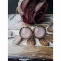 nude rosa Ohrringe und Ringe Cabochonschmuck verschiedene Fassungen handbemalt hautfarbe Bild 2