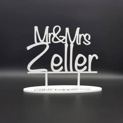 Cake Topper Hochzeit personalisiert – Individueller Kuchenstecker aus lebensmittelechtem Kunststoff
