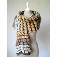 Eleganter Schal in Brauntönen, gestrickter Winterschal Damen, Kuschelschal für Frauen, Weihnachtsgeschenk Bild 1