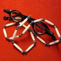 Brillenkette / Brillenband, Brillenhalter im indianischem Stil (BRI 004 Lapis) Bild 1