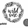 Bügelbild Wild One mit Federn in Wunschfarbe zum ersten Geburtstag Bild 5