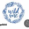 Bügelbild Wild One mit Federn in Wunschfarbe zum ersten Geburtstag Bild 6